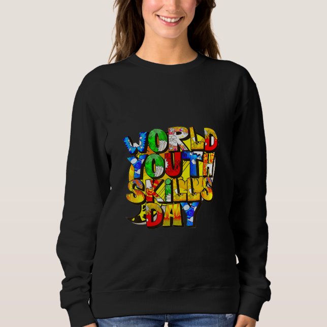 Sweatshirt Journée mondiale des compétences pour les jeunes (Devant)