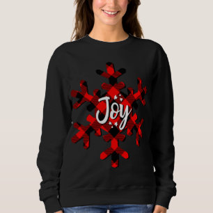 Sweatshirt Joy Buffalo Plaid Snowflake