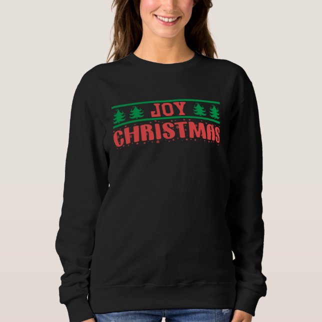 Sweatshirt Joy to the World Candy Cane Christmas (Devant)