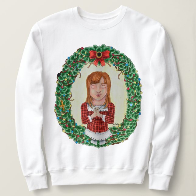 Sweatshirt Joyeuse chemise de Noël (Design devant)