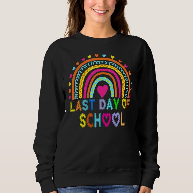 Sweatshirt Joyeuse Dernière Journée D'Enseignant Diplôme D'Ét (Devant)