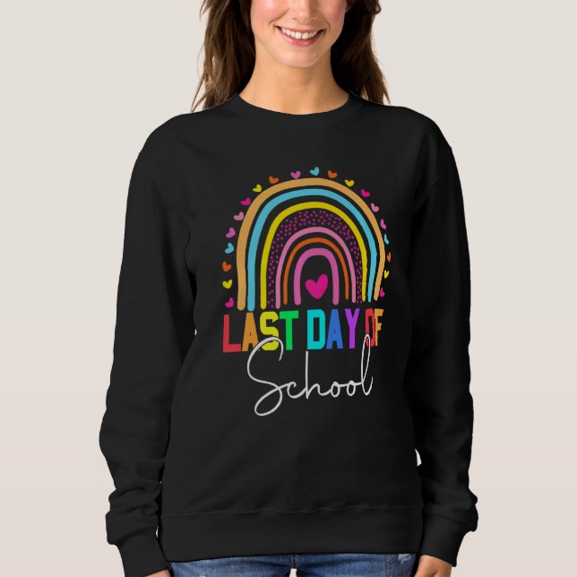 Sweatshirt Joyeuse Dernière Journée D'Enseignant Diplôme D'Ét (Devant)