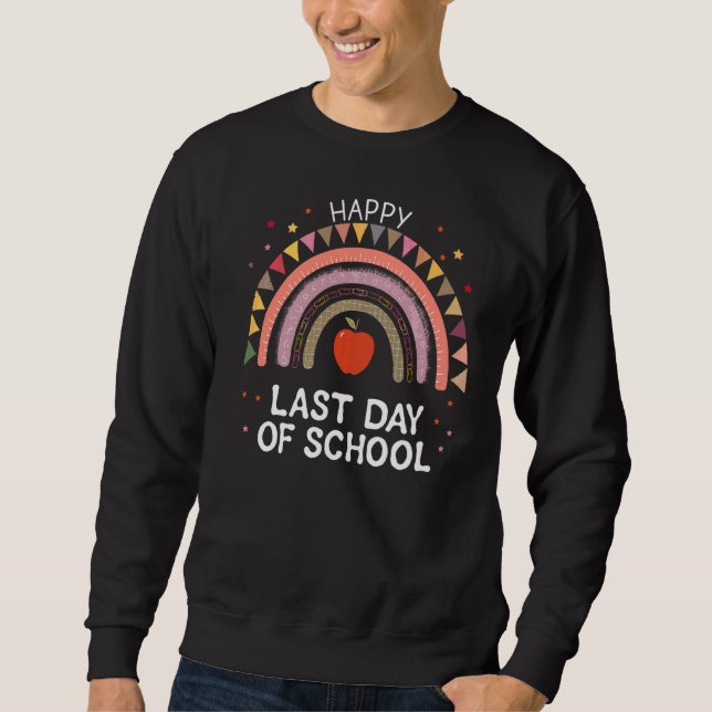 Sweatshirt Joyeuse Dernière Journée D'Enseignant Diplôme D'Ét (Devant)