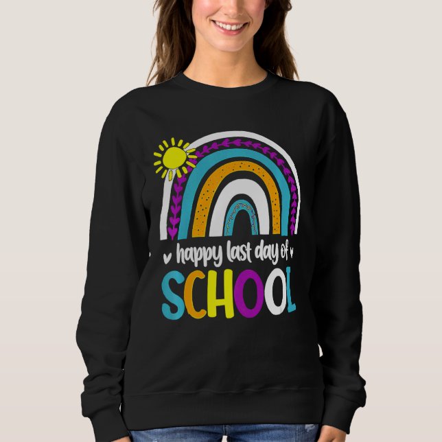 Sweatshirt Joyeuse Dernière Journée D'Enseignant Diplôme D'Ét (Devant)