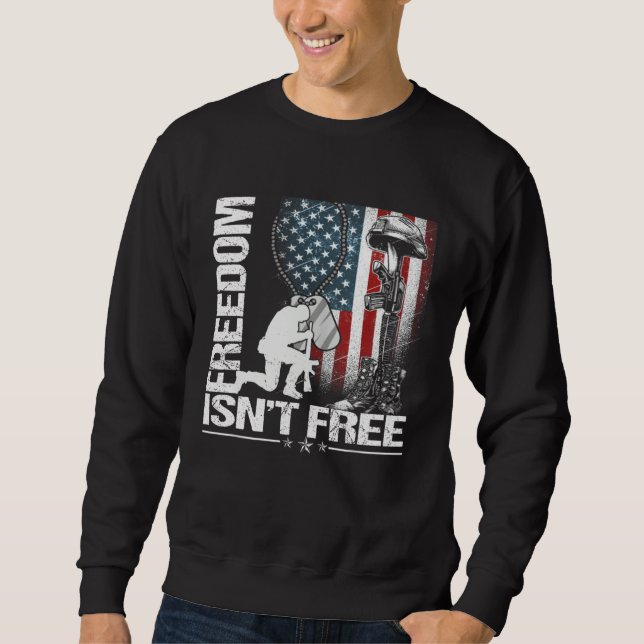Sweatshirt Joyeuse fête de la mémoire Liberté n'est pas gratu (Devant)