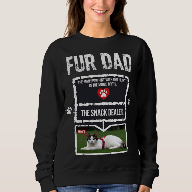 Sweatshirt Joyeuse fête des Pères, papa du chat, j'aime mon p (Devant)