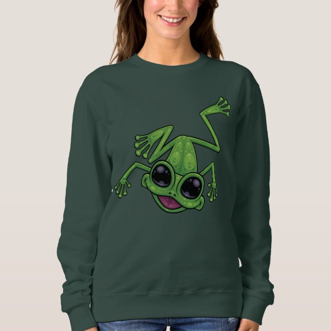 Sweatshirt Joyeuse grenouille verte (Devant)