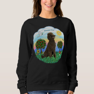 Sweatshirt Joyeuse journée avec un chocolat de caniche standa