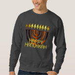 Sweatshirt Joyeuse rouille de cuivre Hanoukka Menorah<br><div class="desc">Joyeuse rouille de cuivre Hanoukka Menorah</div>