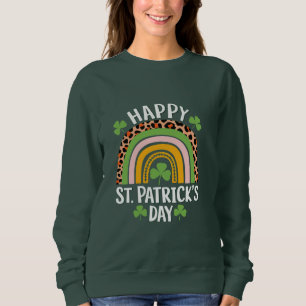 Sweatshirt Joyeuse Saint Patrick journée Arc-en-ciel Trèfle 