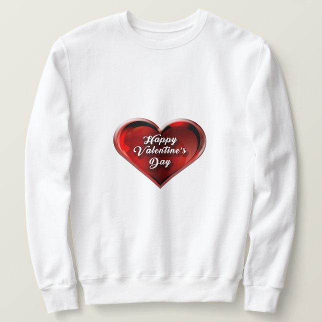 Sweatshirt Joyeuse Saint-Valentin  (Design devant)