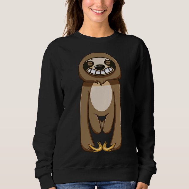 Sweatshirt Joyeuse Sloth mignonne Sloth ajustée (Devant)