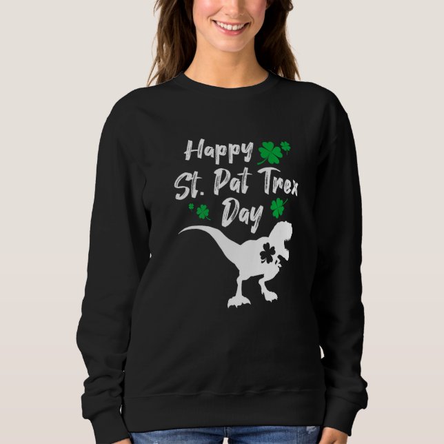 Sweatshirt Joyeuse St Pat Trex Fête Dinosaure St Patrick (Devant)