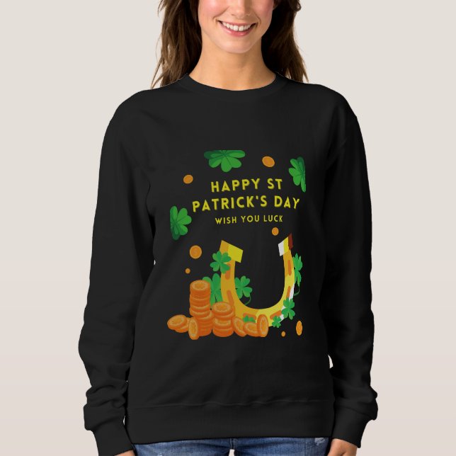 Sweatshirt Joyeuse St. Patricks Day - Shamrock irlandais chan (Devant)