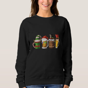 Sweatshirt Joyeuses bières de Noël Boire Père Noël Beer Lover