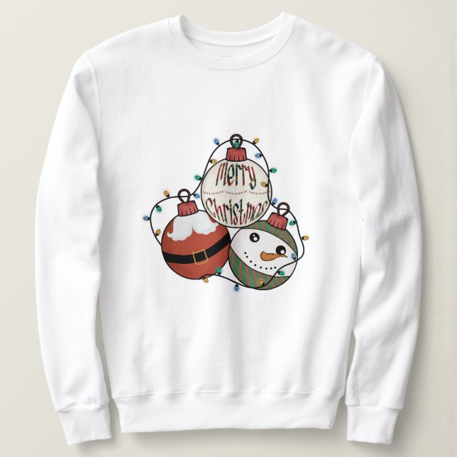 Sweatshirt Joyeuses boules de noël (Design devant)