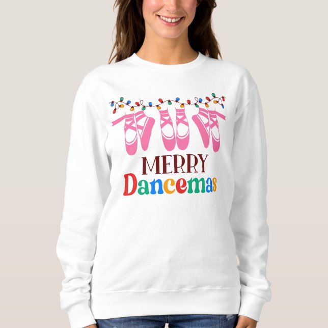 Sweatshirt Joyeuses danses Lumière de Noël (Devant)
