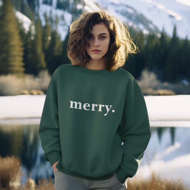 Sweatshirt Joyeuses Fêtes Joyeuses Femmes Personnalisées (Créateur téléchargé)