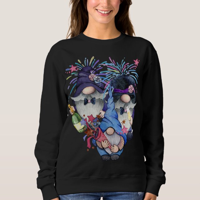 Sweatshirt Joyeuses NYE Party Tomte Three Garden Gnome (Devant)