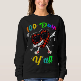 Sweatshirt Joyeux 100 Jours De Chemise D'École Buffalo Plaid 