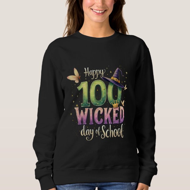 Sweatshirt Joyeux 100 jours méchants d'école 100 jours d'écol (Devant)