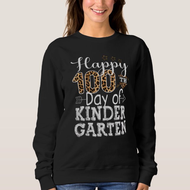 Sweatshirt Joyeux 100E Jour De Maternelle Enseignant Ou Étudi (Devant)