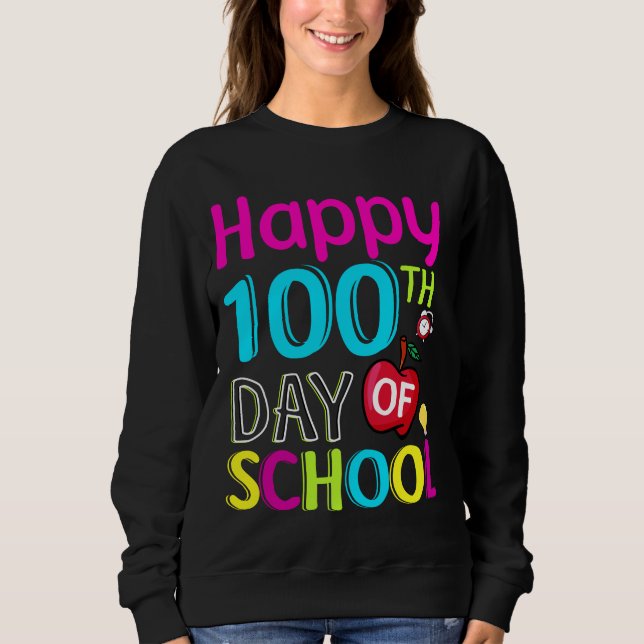 Sweatshirt Joyeux 100ème jour d'école (Devant)