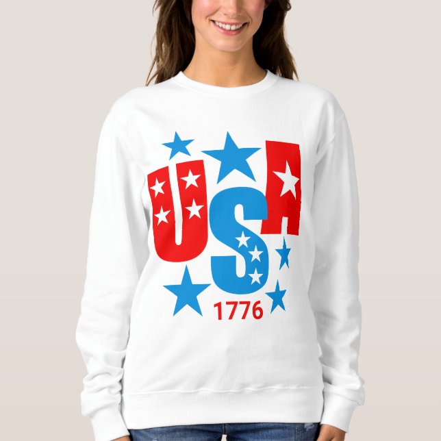 Sweatshirt Joyeux 250e anniversaire Amérique 4 juillet (Devant)