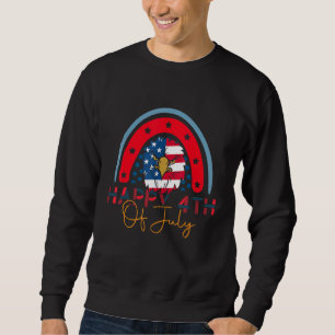 Sweatshirt Joyeux 4 juillet Aigle drapeau américain Usa Meric