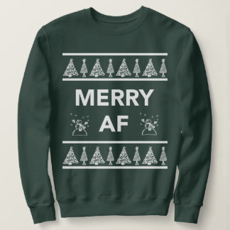 Sweatshirt Joyeux AF Drôle Noël Idée cadeau de Noël