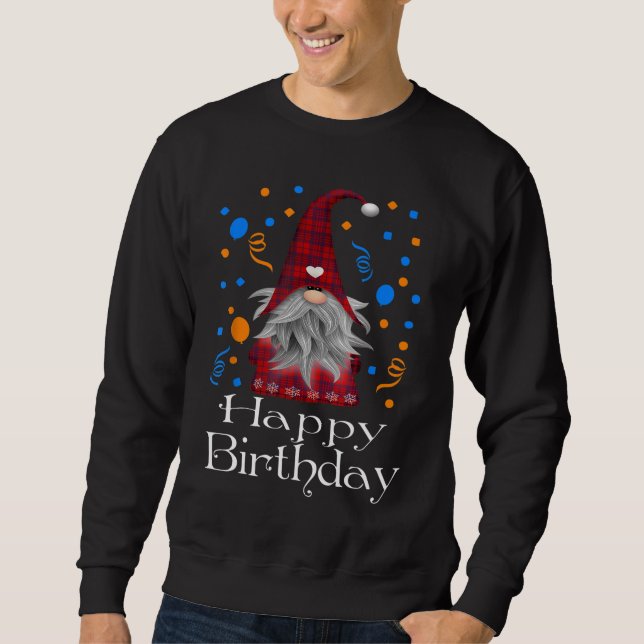 Sweatshirt Joyeux Anniversaire Gnome Amateurs Cadeau Cute Buf (Devant)