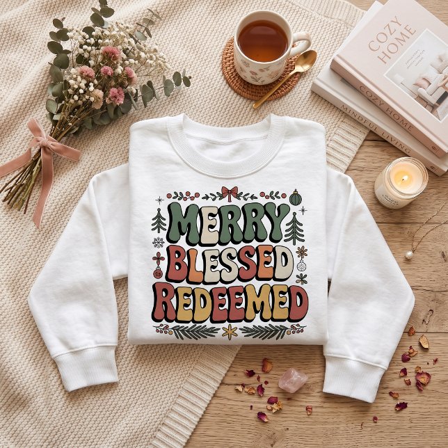 Sweatshirt Joyeux, béni, racheté, Noël  (Créateur téléchargé)