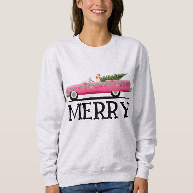 SWEATSHIRT JOYEUX CADDY VINTAGE FEMMES NOËL   (Devant)