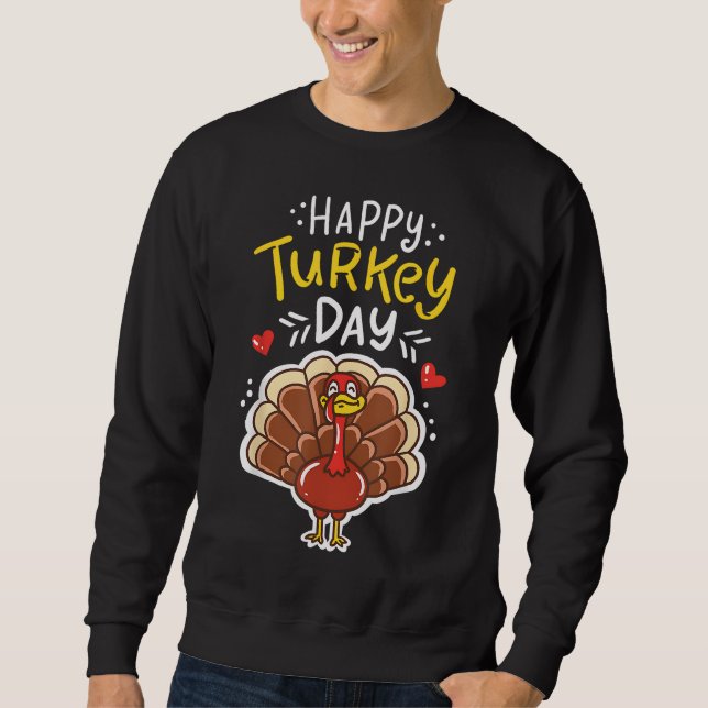 Sweatshirt Joyeux cadeau de fête de la Turquie de Thanksgivin (Devant)