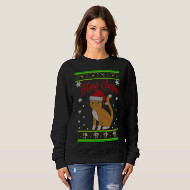 Sweatshirt Joyeux Catmas (Devant entier)