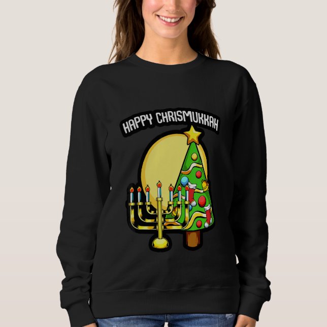 Sweatshirt Joyeux Chrismukkah Hanukkah Noël Juif 3 (Devant)