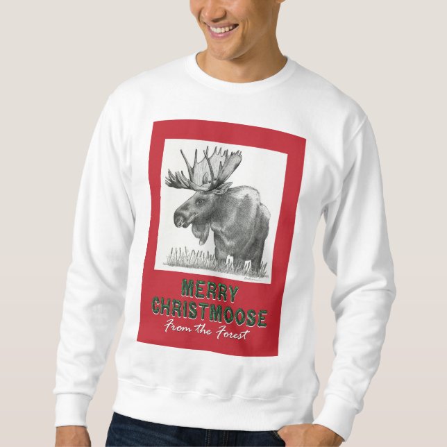 Sweatshirt Joyeux Christmoose (Devant)