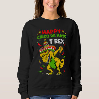 Sweatshirt Joyeux Cinco De Mayo T Rex Dinosaur Taco Fiesta Pa