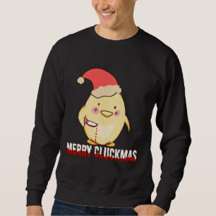 Sweatshirt Joyeux Cluckmas, Poulet de Noël drôle