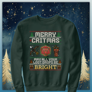 Sweatshirt Joyeux Critmas Loot Drop Chandail moche Archer