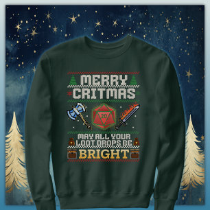 Sweatshirt Joyeux Critmas Loot Drop   Warrior laide