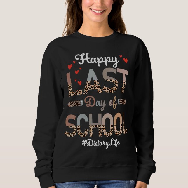 Sweatshirt Joyeux Dernier Jour De L'École Leopard (Devant)