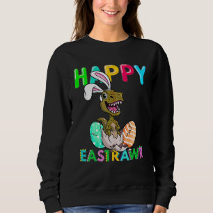 Sweatshirt Joyeux Dinosaure Eastrawr Vêtements Jour de Pâques