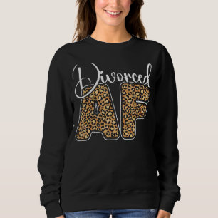 Sweatshirt Joyeux Divorce Party Leopard Cheetah Divorced Af