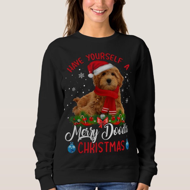Sweatshirt Joyeux Doodle Yorkshire Terrier Dog Joyeux Yorkshi (Devant)