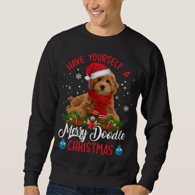 Sweatshirt Joyeux Doodle Yorkshire Terrier Dog Joyeux Yorkshi (Devant)