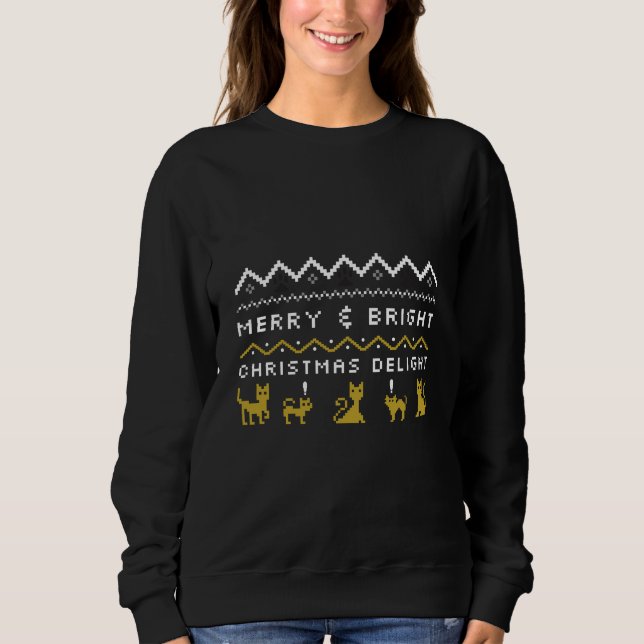 Sweatshirt Joyeux et brillant plaisir de Noël (Devant)
