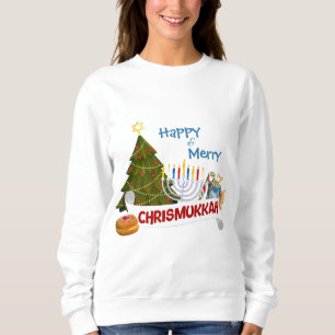 Sweatshirt Joyeux et Heureux Chrismukkah Art de Vacances Inte