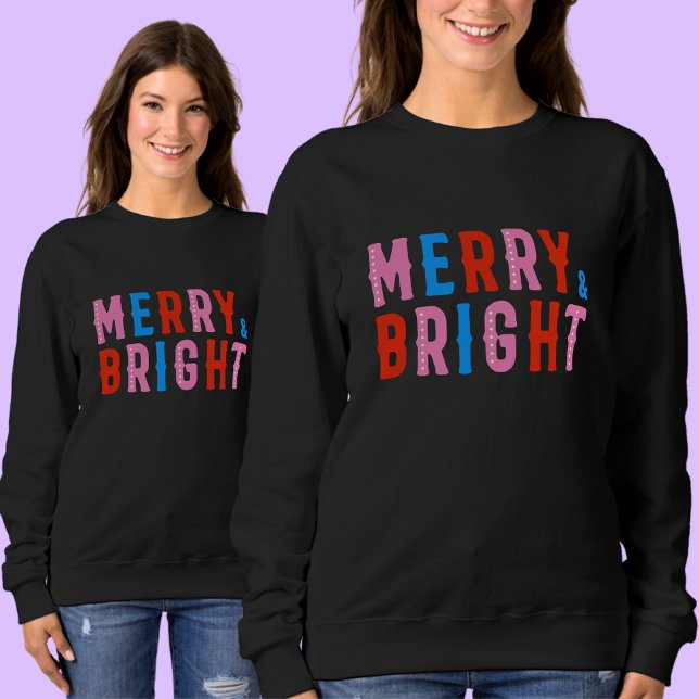 Sweatshirt Joyeux et lumineux, Joyeux Noël (Créateur téléchargé)