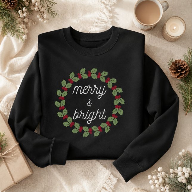 Sweatshirt Joyeux et Lumineux Noël (Créateur téléchargé)